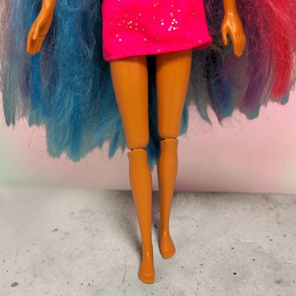 VTG 1991 Mattel Totally Hair Barbie Doll Multi-Color Neon Long Hair 90s Toy